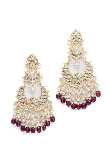 Aahana Maroon Baali Earrings
